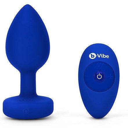 B-Vibe - Vibrating Jewel Plug L/XL Navy