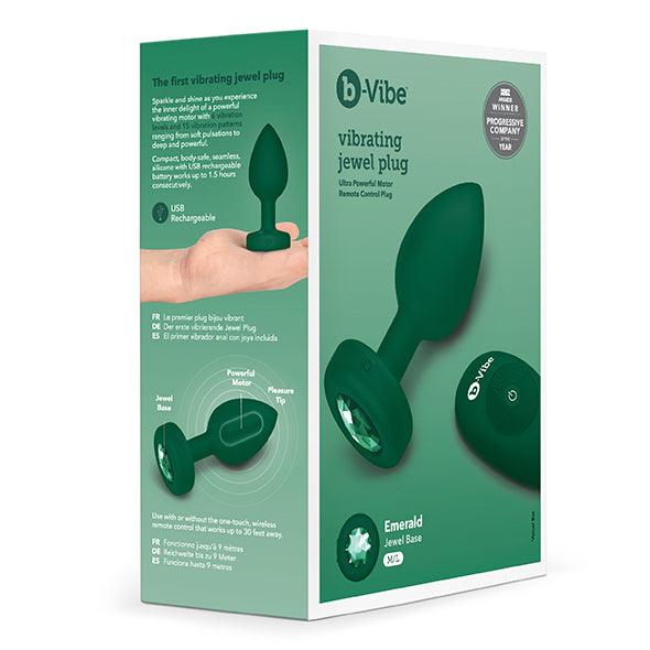 B-Vibe - Vibrating Jewel Plug M/L Emerald