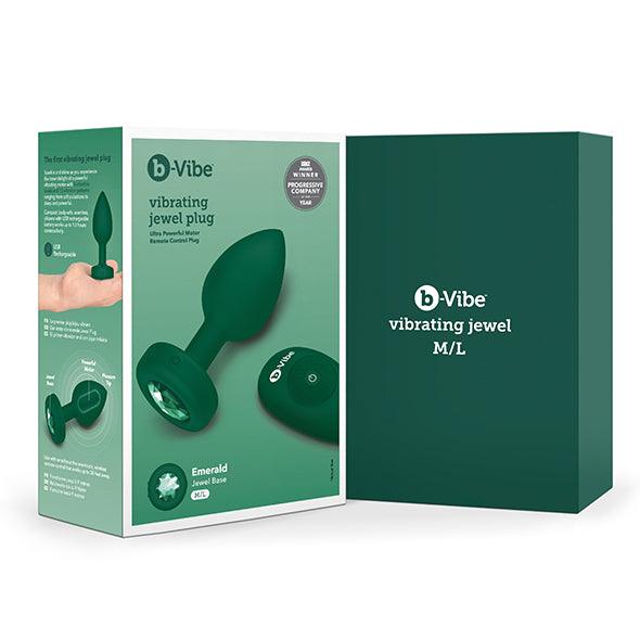 B-Vibe - Vibrating Jewel Plug M/L Emerald