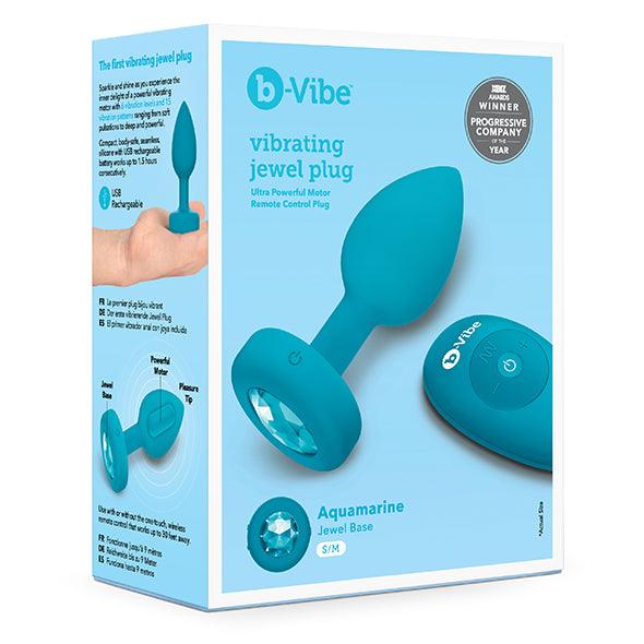 B-Vibe - Vibrating Jewel Plug S/M Aquamarine