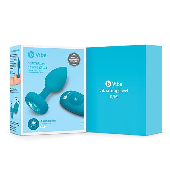 B-Vibe - Vibrating Jewel Plug S/M Aquamarine