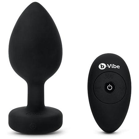 B-Vibe - Vibrating Jewel Plug XXL Black