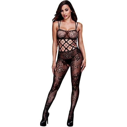 Baci - Racerback Crotchless Lace Bodystocking One Size