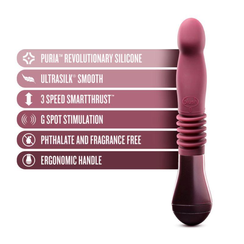 Temptasia - Trixie Thrusting Dildo - Wine Red