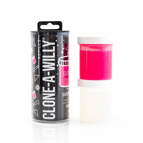 Clone-A-Willy - Refill Glow in the Dark Hot Pink Silicone