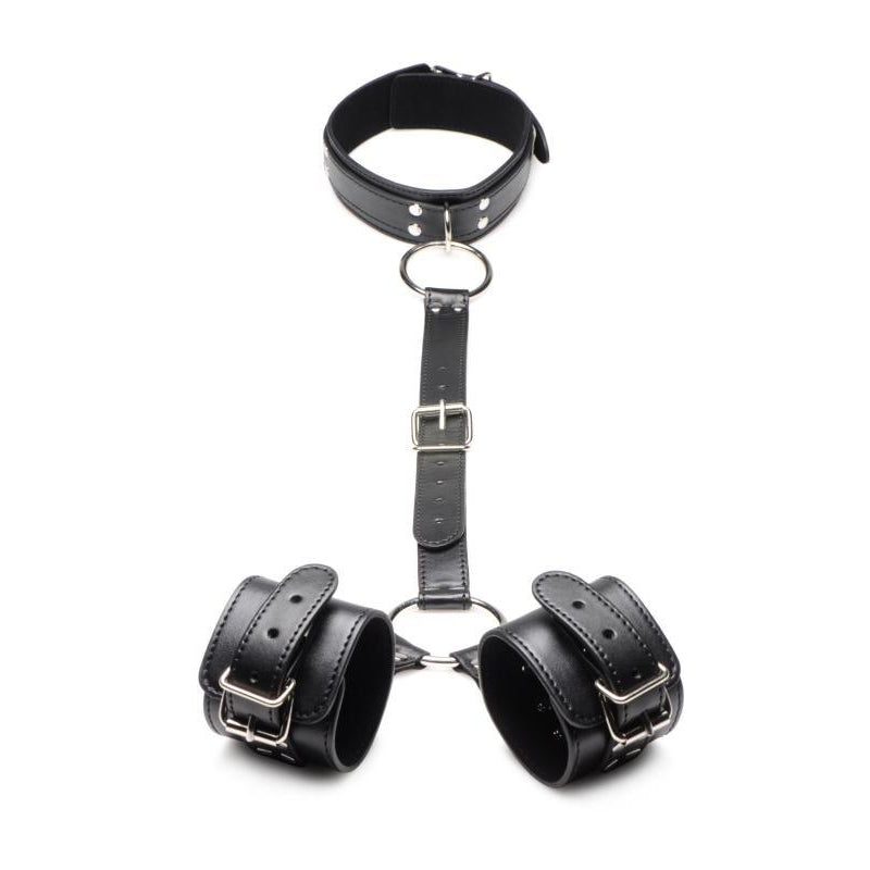 Collar with Cuffs Restraint Set - Black