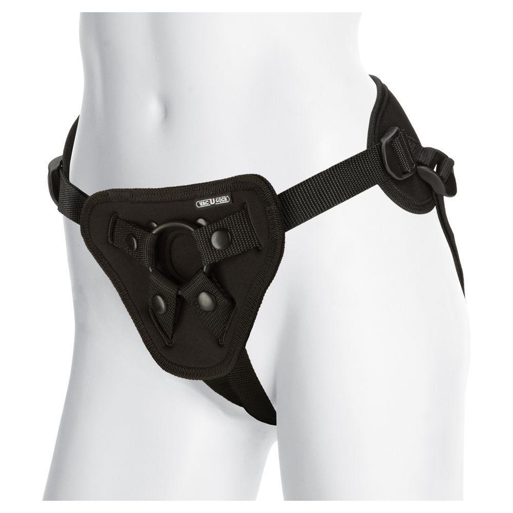 Doc Johnson Vac-U-Lock Platinum Supreme Harness With Plug Black