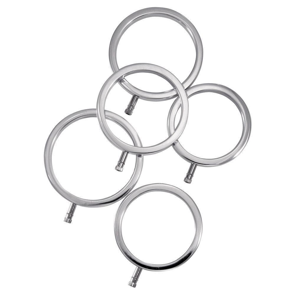 ElectraStim Electrarings Solid Metal Cock Rings Silver 5 Pack