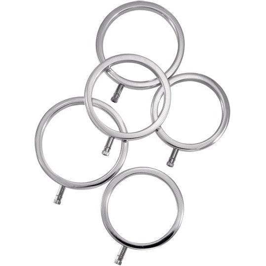 ElectraStim - Solid Metal Cock Ring Set 5 Sizes