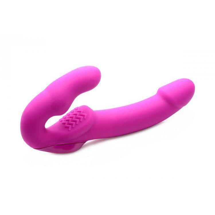 Evoke Super Charged Pink Vibrating Strapless Silicone Dildo