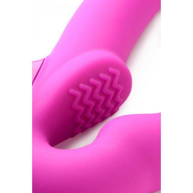 Evoke Super Charged Pink Vibrating Strapless Silicone Dildo