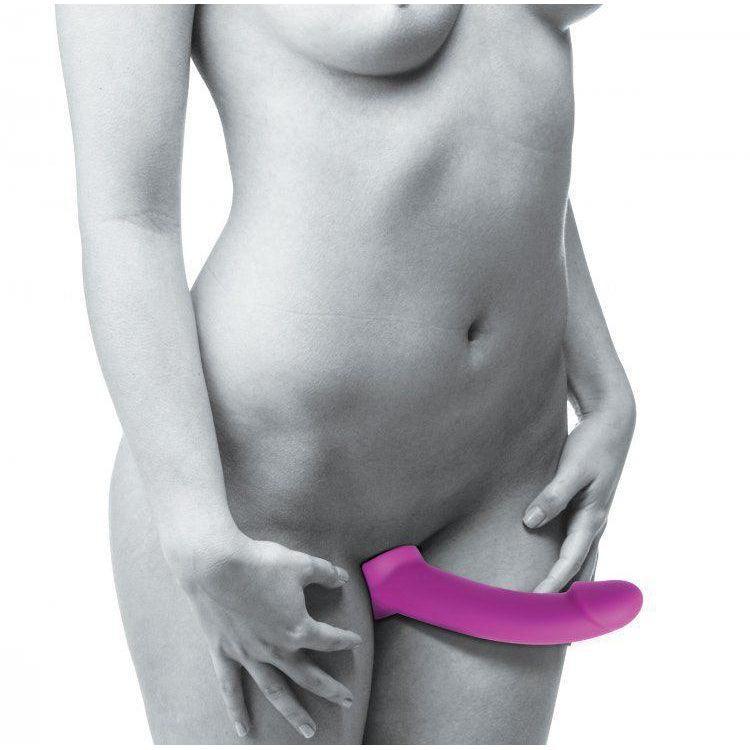 Evoke Vibrating Strapless Silicone Strap On Dildo