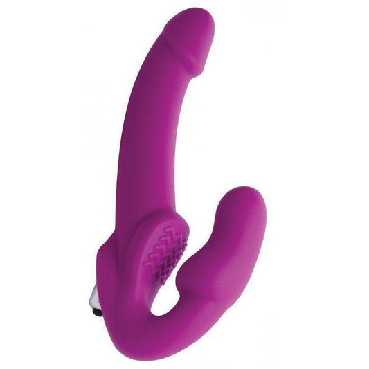 Evoke Vibrating Strapless Silicone Strap On Dildo