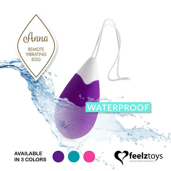 FeelzToys - Anna Vibrating Egg Remote Deep Purple