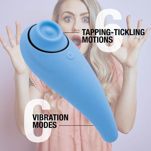 FeelzToys - FemmeGasm Tapping & Tickling Vibrator Turqoise