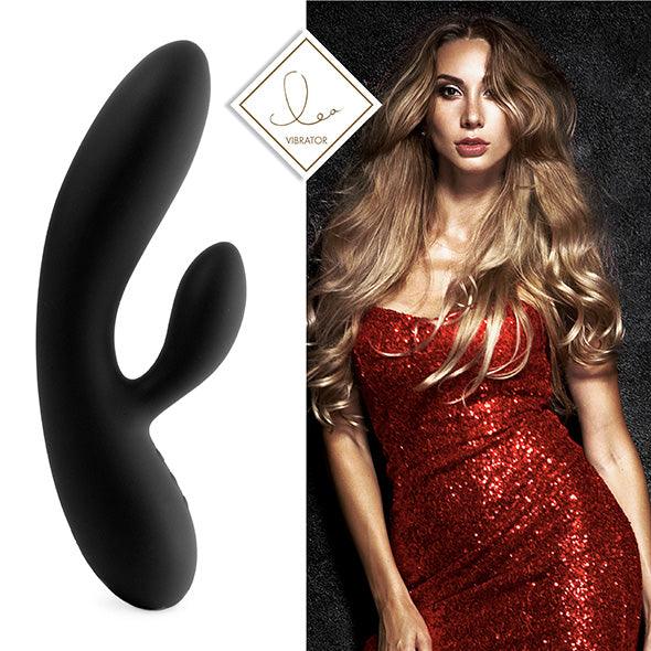 FeelzToys - Lea Rabbit Vibrator Black (Glitter)