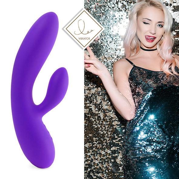 FeelzToys - Lea Rabbit Vibrator Medium Purple (Glitter)