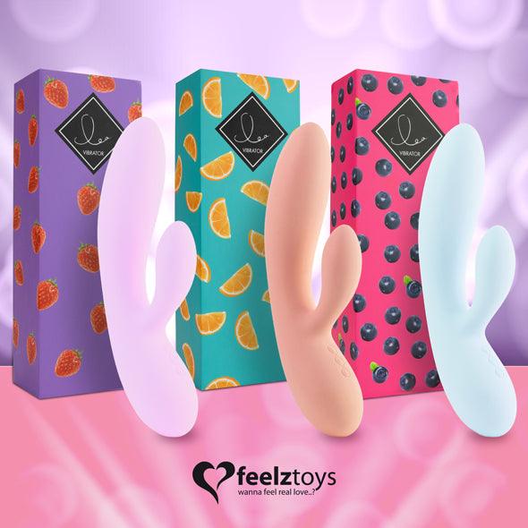 FeelzToys - Lea Rabbit Vibrator Strawberry