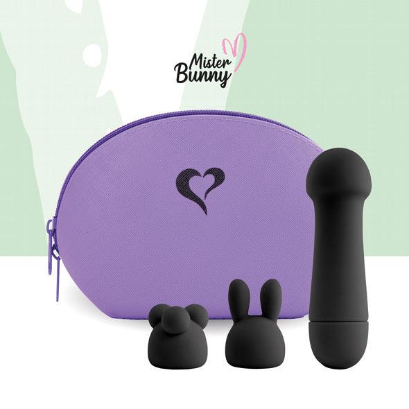 FeelzToys - Mister Bunny Massage Vibrator with 2 Caps Black