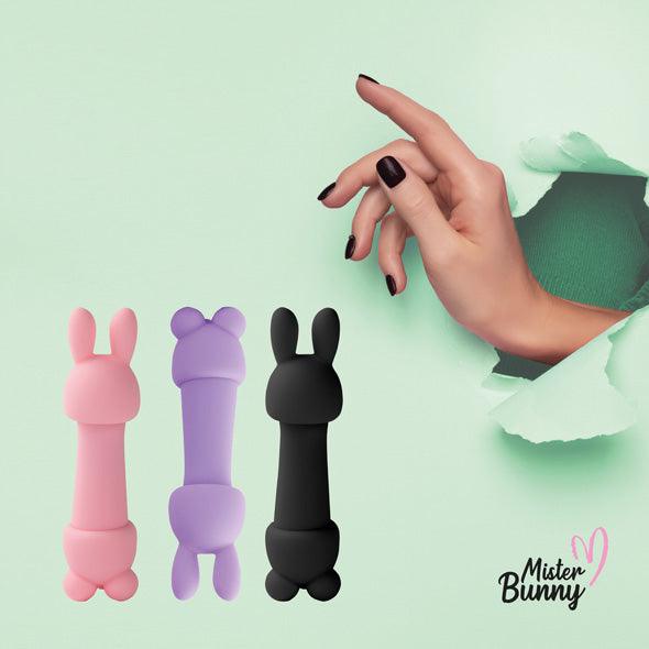 FeelzToys - Mister Bunny Massage Vibrator with 2 Caps Black