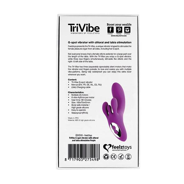 FeelzToys - TriVibe G-Spot Vibrator with Clitoral & Labia Stimulation Purpl