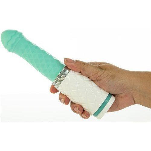 FEISTY Luxurious Thrusting & Vibrating Massager - Teal