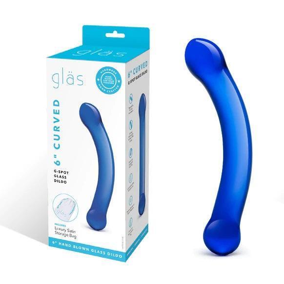 Glas Curved G-Spot Glass Dildo Clear 6"