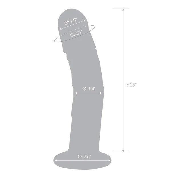 Glas Curved Realistic Glass Dildo With Veins (7)