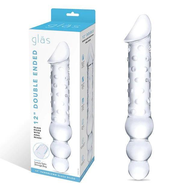 Glas Double Ended Glass Dildo with Anal Beads (12)