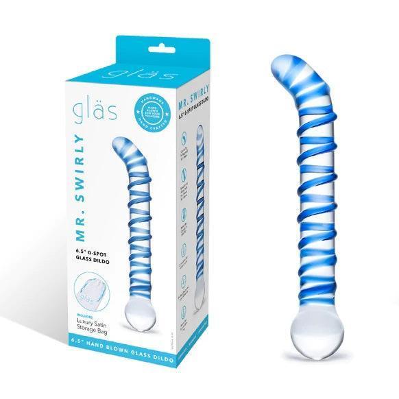 Glas Mr. Swirly G-Spot Glass Dildo Clear (6.5)