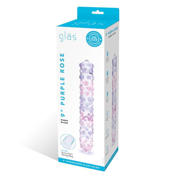 Glas - Purple Rose Nubby Dildo