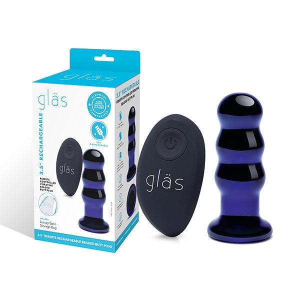 Glas - Rechargeable Remote Controlled Vibrating Beaded Buttplug