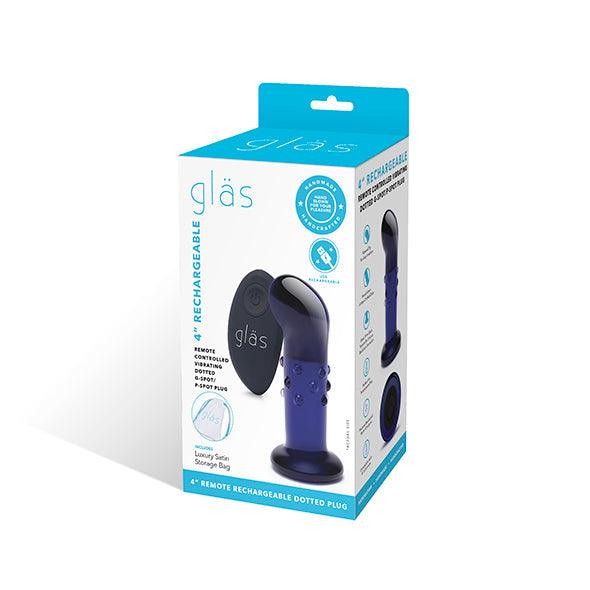 Glas - Rechargeable Remote Controlled Vibrating Dotted G-Spot/P-Spot Plug