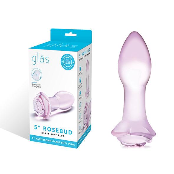 Glas - Rosebud Glass Butt Plug