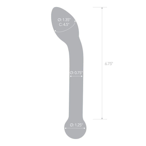 Glas Slimline G-Spot Transparent 8"