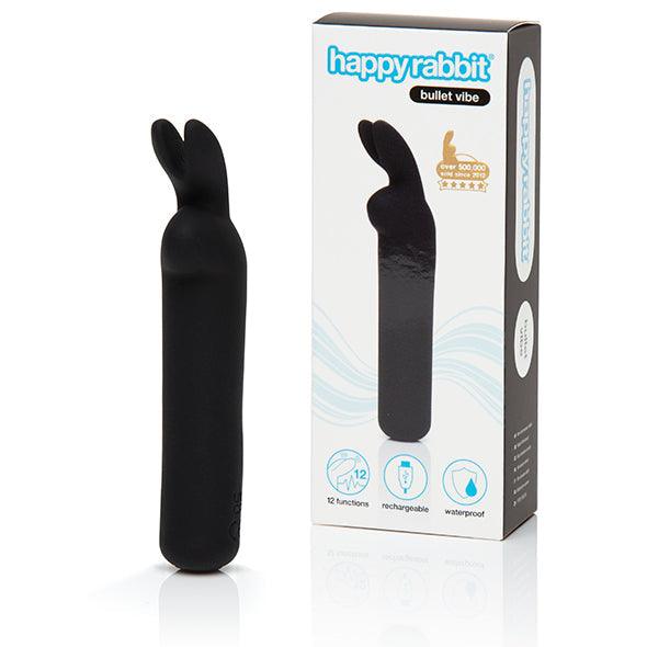 Happy Rabbit - Rechargeable Vibrating Bullet Black