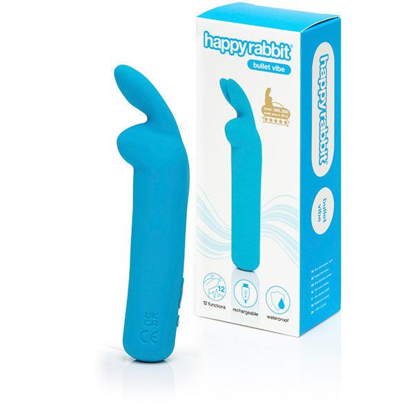 Happy Rabbit - Rechargeable Vibrating Bullet Blue