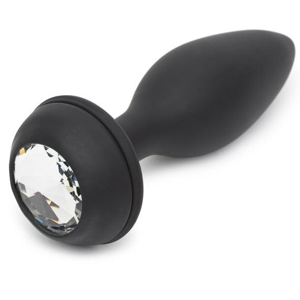 Happy Rabbit - Rechargeable Vibrating Butt Plug Black & Purple Large