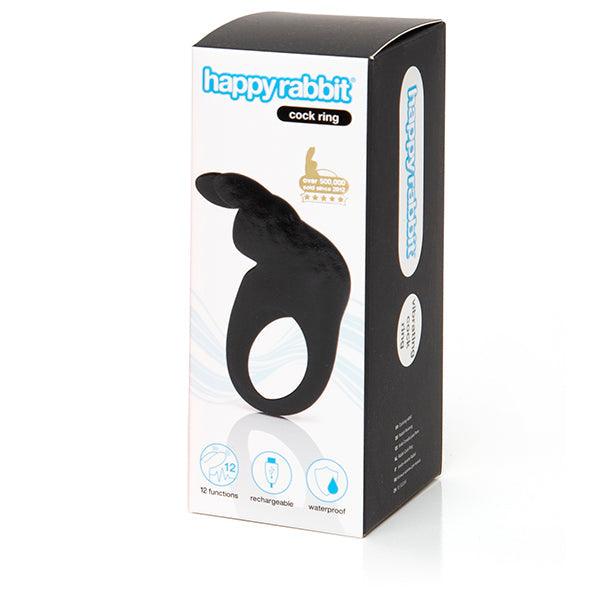 Happy Rabbit - Rechargeable Vibrating Rabbit Cock Ring Black