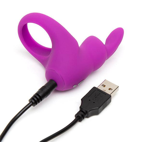 Happy Rabbit - Rechargeable Vibrating Rabbit Cock Ring Black