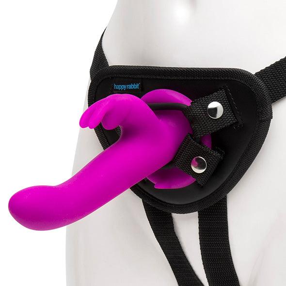 Happy Rabbit - Vibrating Strap-On Harness Set Purple