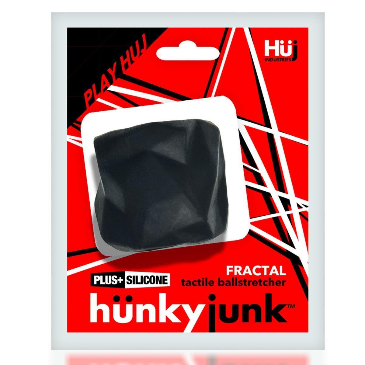 Hunkyjunk Fractal Tactile Silicone Ballstretcher Tar Ice