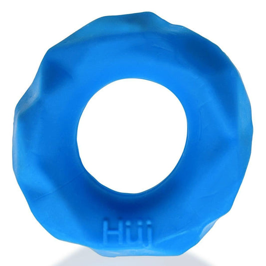 Hunkyjunk Fractal Tactile Silicone Cockring Teal Ice