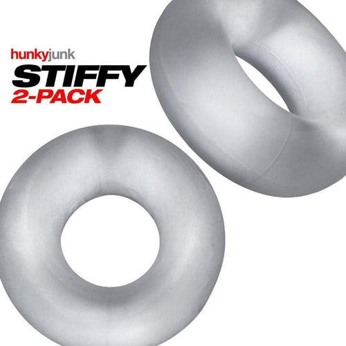 Hunkyjunk Stiffy 2-Pack Bulge Cockrings Clear Ice