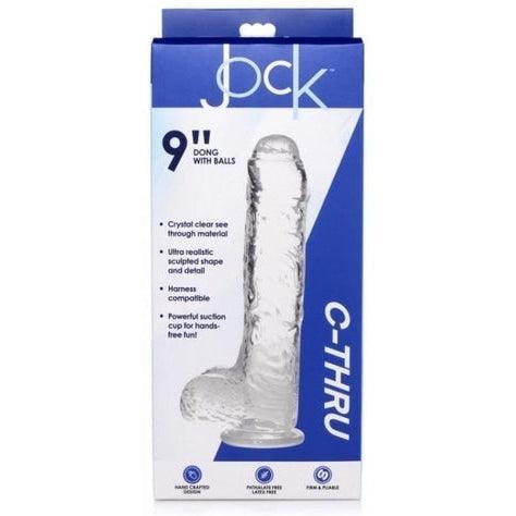 Jock C-Thru Transparent Dildo - 25 cm.