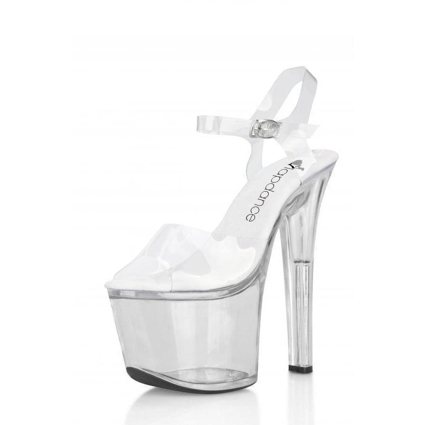 Lapdance Clear Platform Sandal with Quick Release Strap UK 4