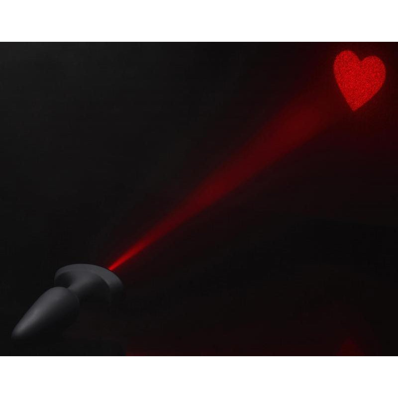 Laser Heart Silicone Anal Plug - Medium