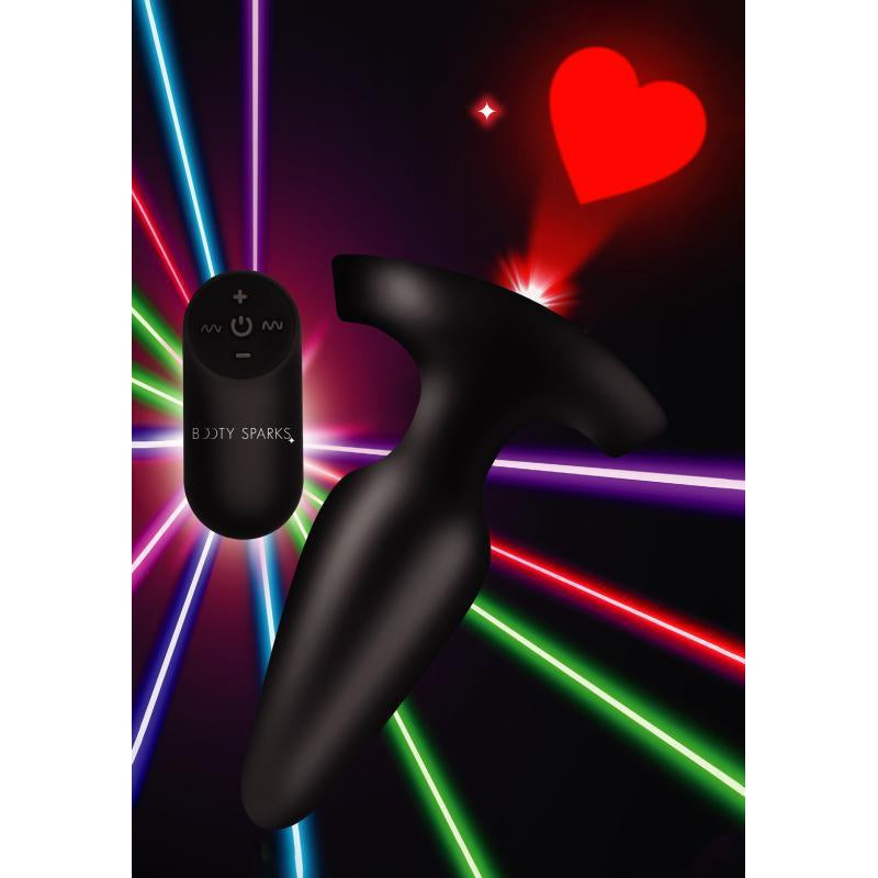 Laser Heart Silicone Anal Plug - Medium