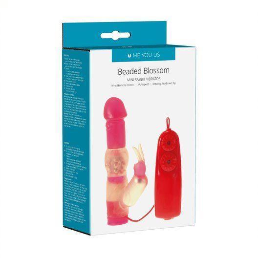 Me You Us Beaded Blossom Rabbit Vibrator Red