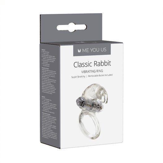 Me You Us Classic Rabbit Cock Ring Transparent